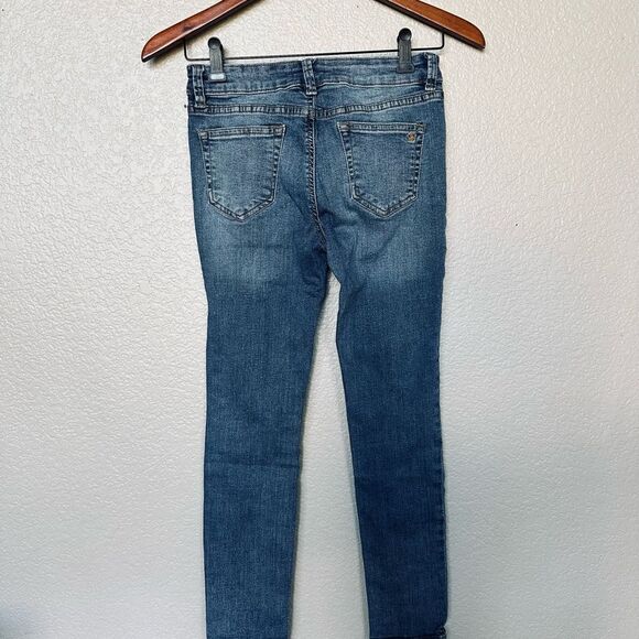 Jessica Simpson Kiss Me Skinny Rolled Cuff Distressed Skinny Jeans 12 - Picture 2 of 4
